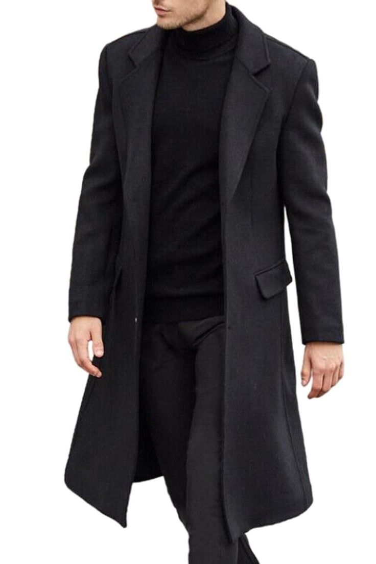 Stay sharp and warm with the SOMTHRON Men’s Casual Trench Co
