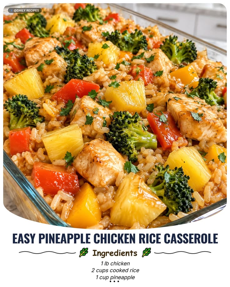 Daily - Pineapple Chicken Rice Casserole  Tropical Delight: 