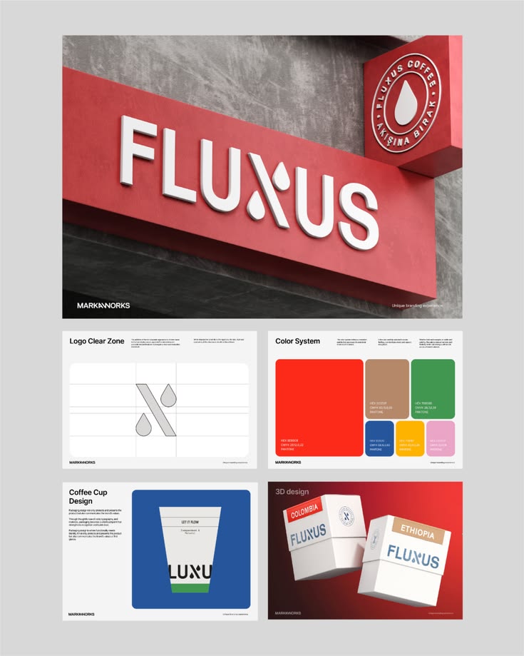 Discover the refreshed brand identity created for Fluxus Cof