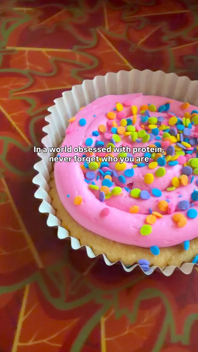 Protein is great, but I can’t resist a pink sprinkle cookie 