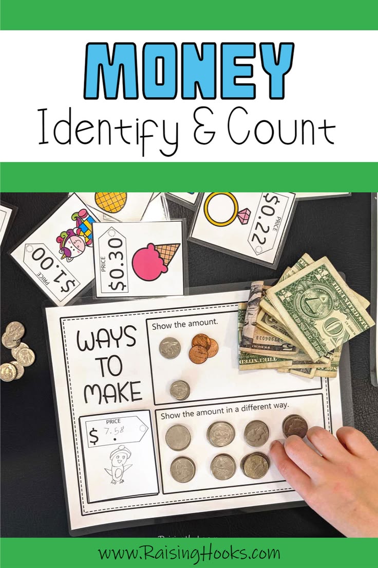 Fun, hands-on money activity! Kids use price tags to make ea