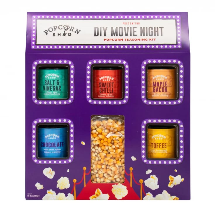 Popcorn Shed Vegan DIY Movie Night Popcorn Seasoning Kit - P