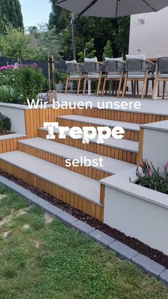 Außentreppe selbst gebaut. Haben wir vorher noch nie gemacht