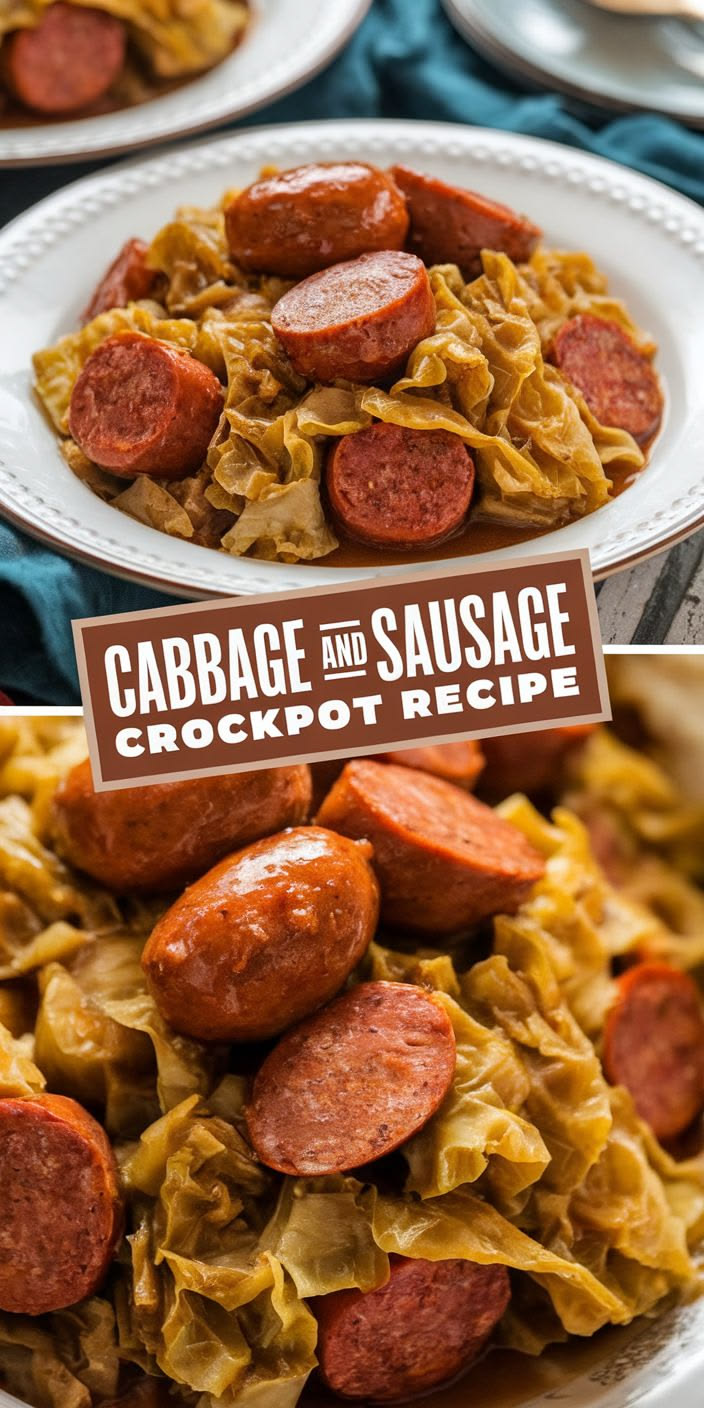 Savory sausage and tender cabbage slow-cooked together for a