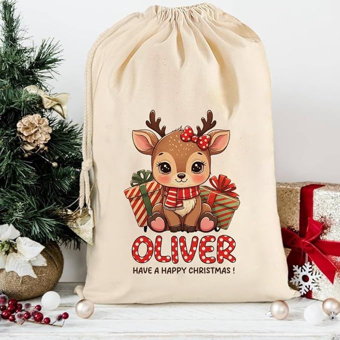 Custom Bag for Kids - Extra Large Santa Sack for Presents, P