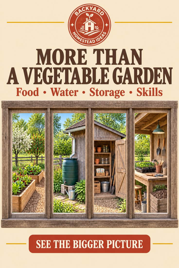 A self sufficient backyard involves more than vegetable beds