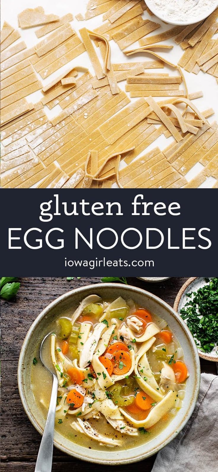 Gluten-Free Egg Noodles are easy to make in minutes with jus