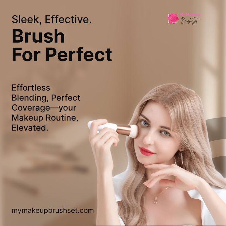 The Flat Top Foundation Brush features dense synthetic brist
