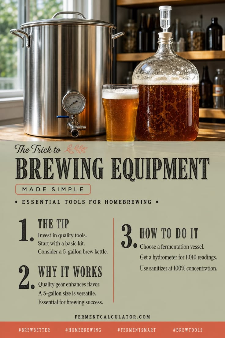 Investing in quality tools is key to enhancing your homebrew