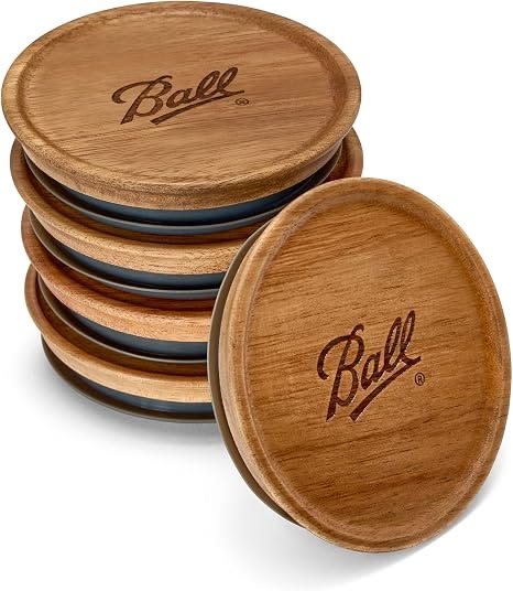 Amazon.com: Ball® Jar Lids, 5 Pack Ball Jar Wooden Storage L