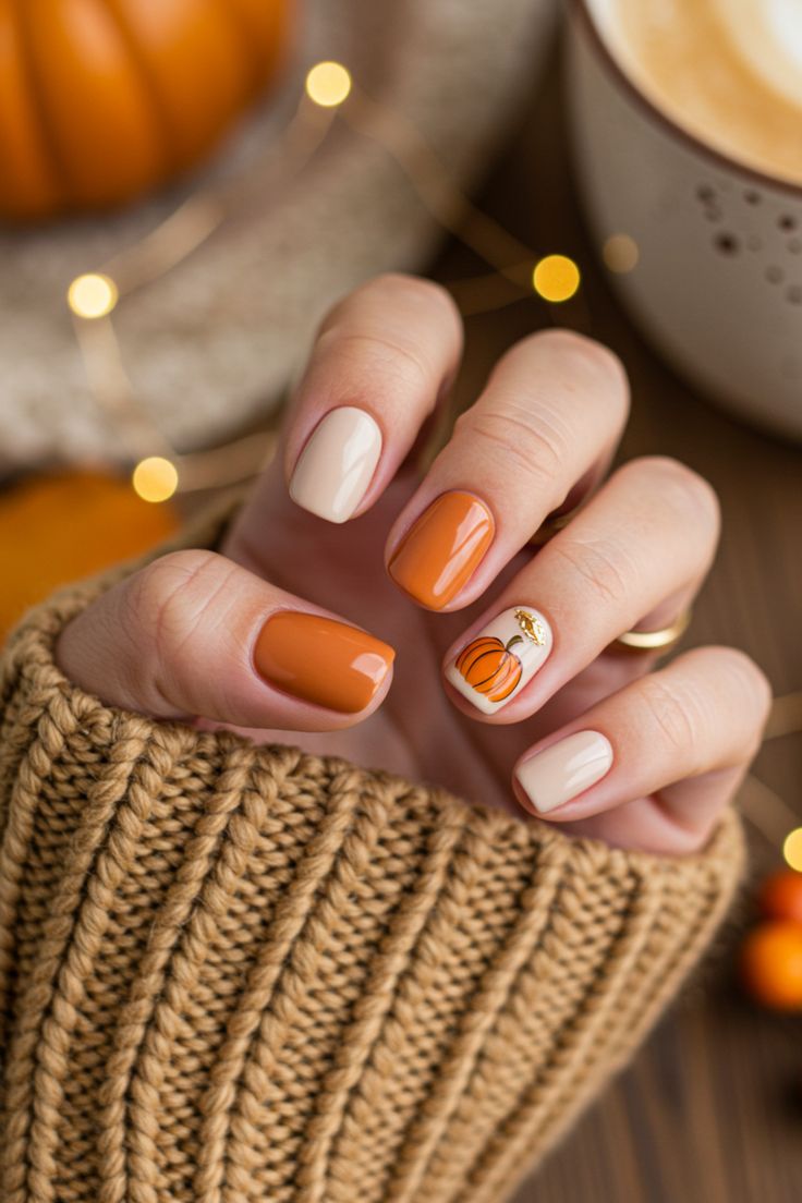 Level up your autumn look with the most trendy fall nail des
