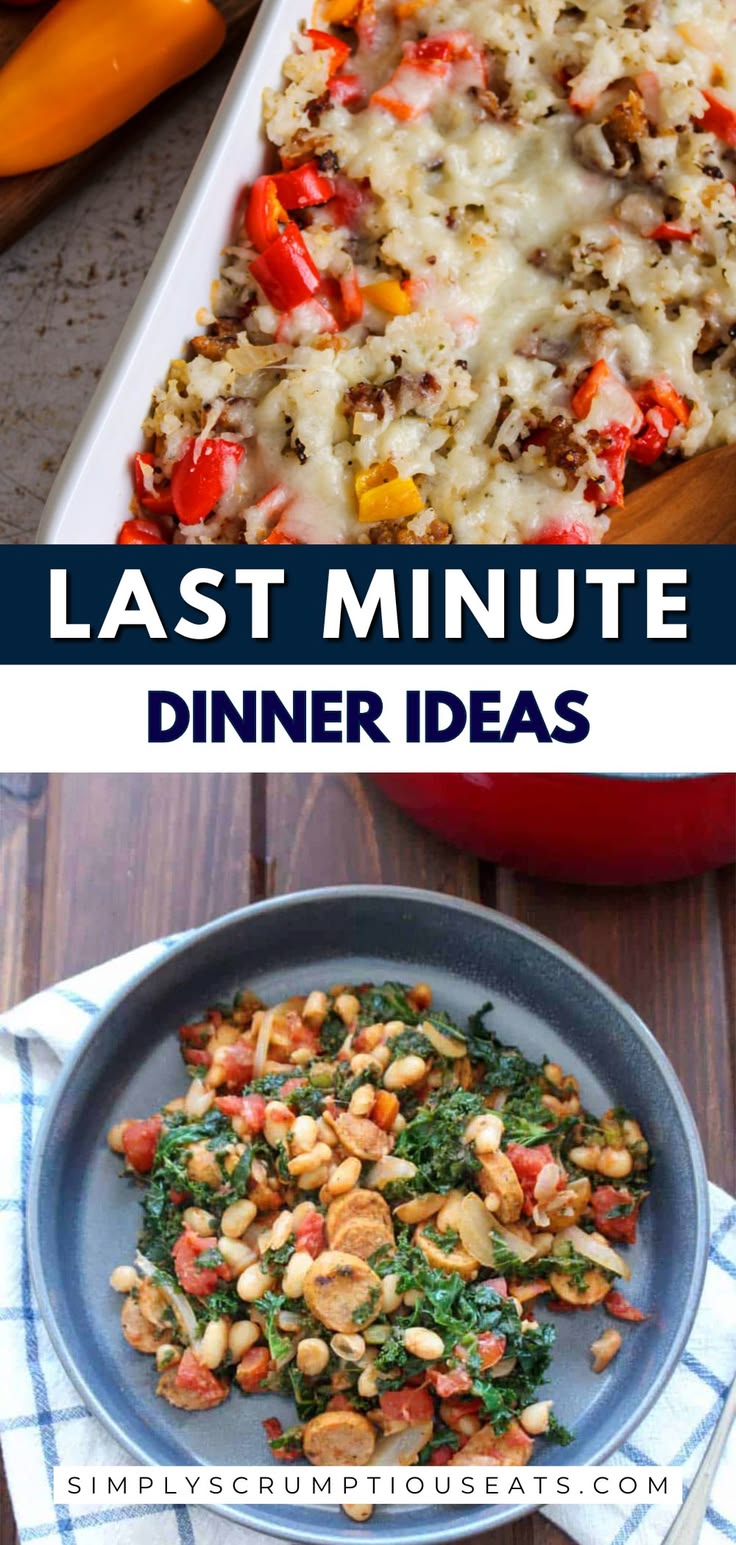 This roundup of Last Minute Dinner Ideas is full of simple r