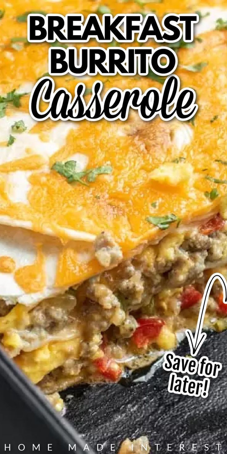 This delicious breakfast burrito casserole is everything you