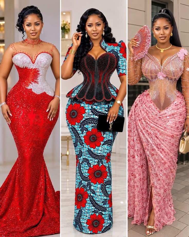 Which one is your favorite? 

1. The Red white sequin gown, 