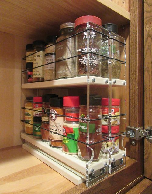 This spice rack drawer helps you organize your kitchen spice