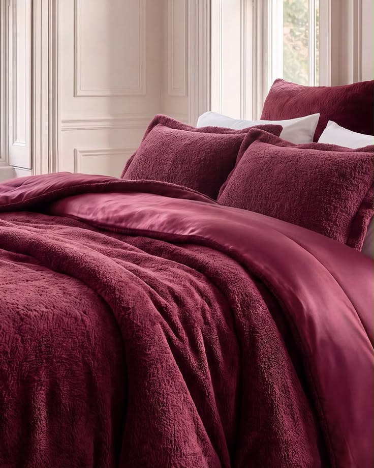 Meet Snug in Burgundy. 🍷❤️ Our coziest comforter, now in the
