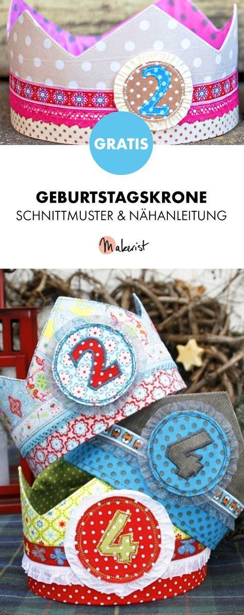 Kostenlose Anleitung: Nähen einer Krone für Kindergeburtstag