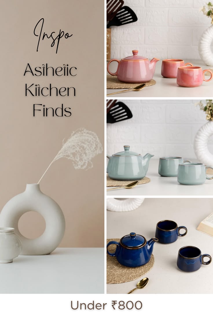 The Earth Store Premium Grey Glaze Ceramic Morning Tea Set -