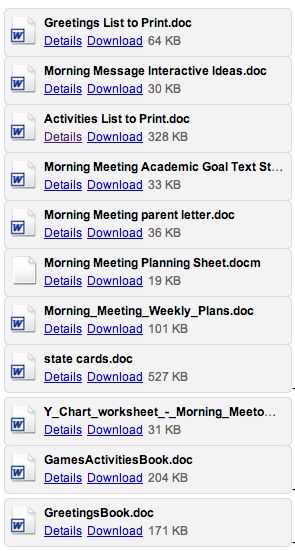 FREE full length resources for The Morning Meeting.  Hundred