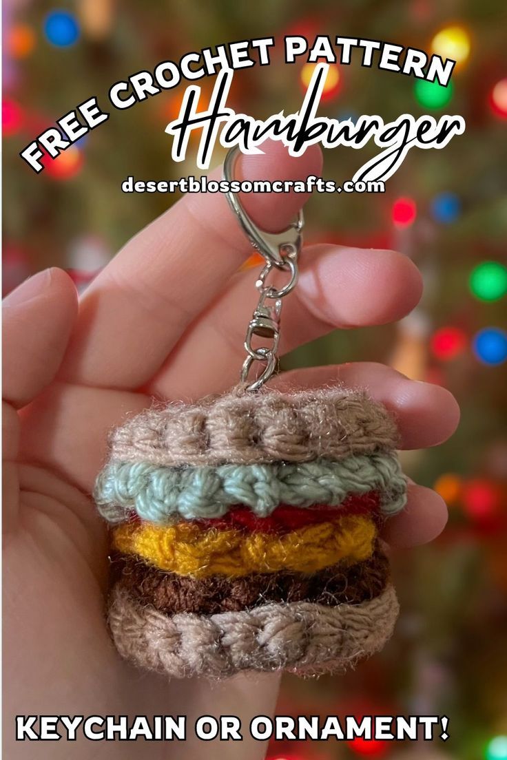 This FREE mini crochet hamburger pattern is so dang cute! Us