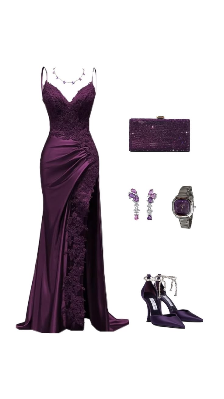 Discover chic elegance with a stunning purple dress and coor