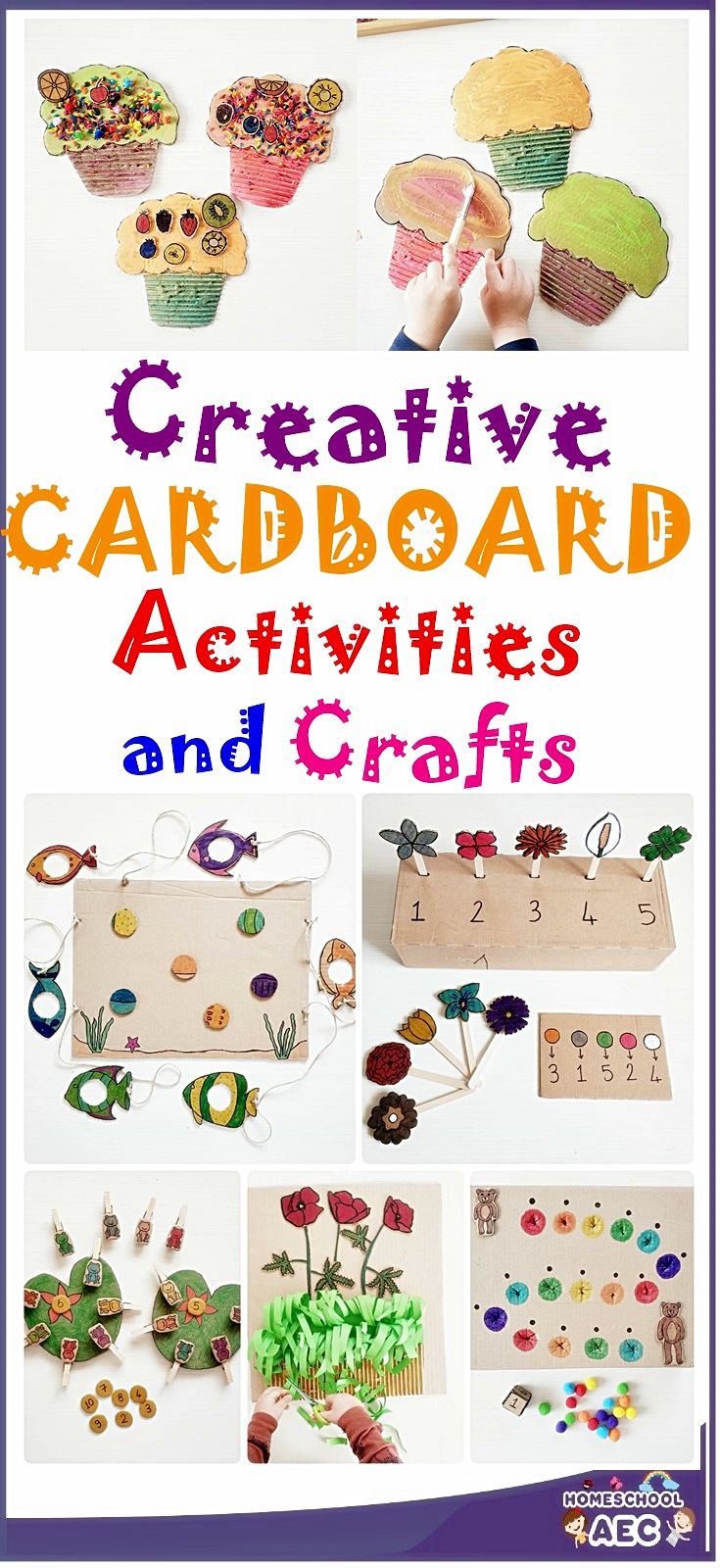 Creative Fun and Easy Cardboard Activities Games Crafts for 