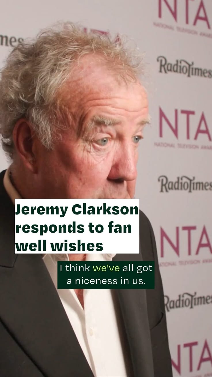 Jeremy Clarkson says fans' well wishes heartened him after r