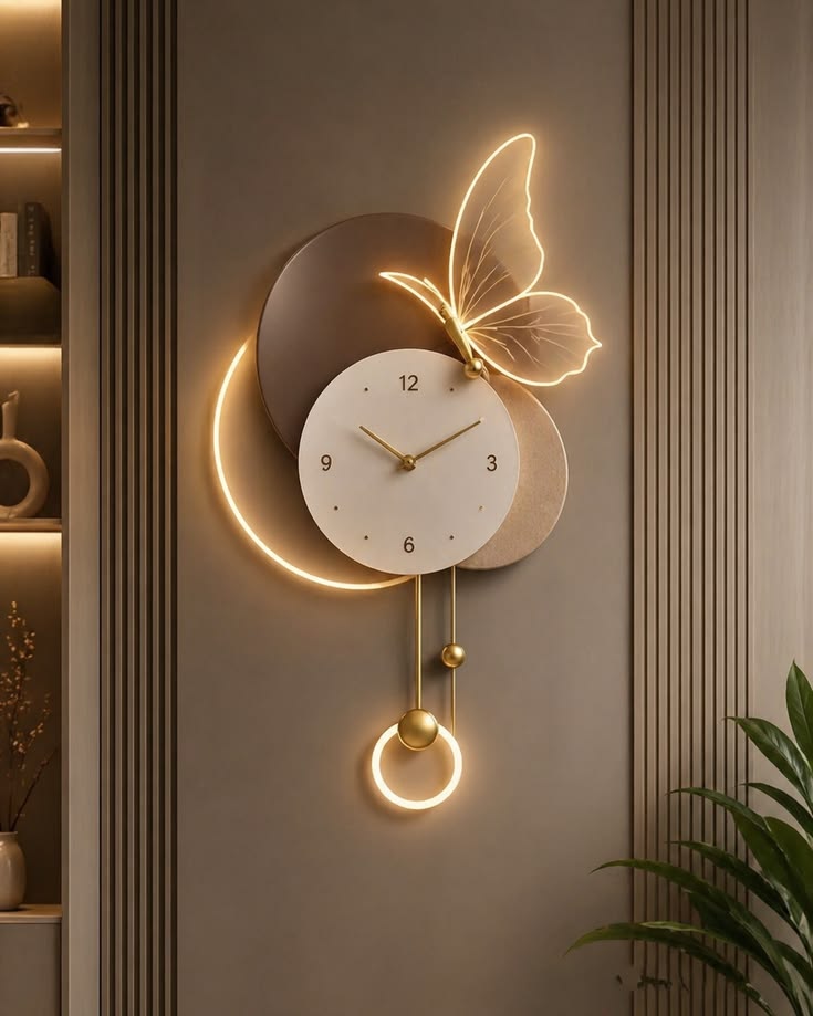 Elevate your walls with this unique butterfly-inspired LED w