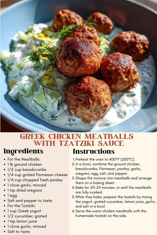 Discover the mouthwatering delight of Greek Chicken Meatball