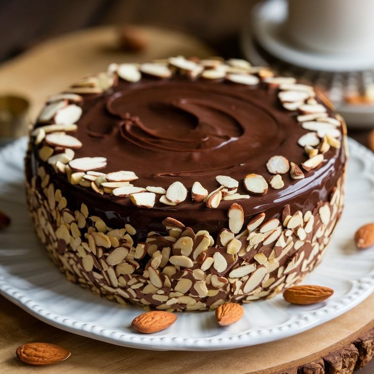 This Gluten-Free Chocolate & Almond Cake is a decadent, rich