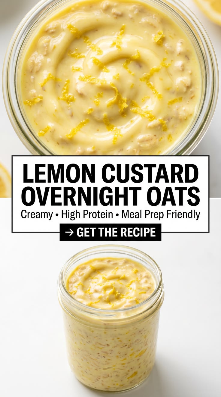 Love lemon desserts? These Lemon Custard Overnight Oats are 