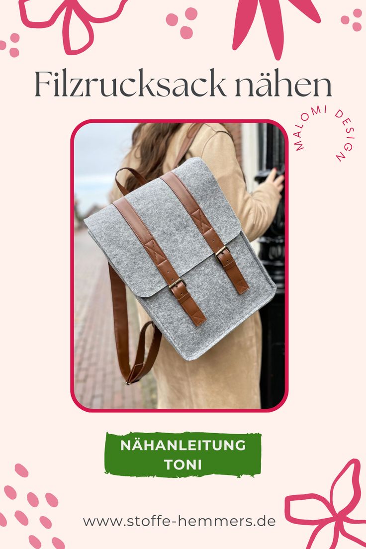 Der Filzrucksack TONI 🎒aus unseren Malomi Design Schnitten i