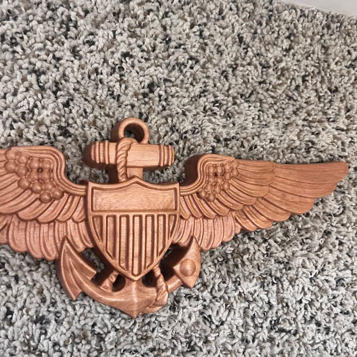 US Navy Wings, Naval Aviator Wings, 3D Carved Aviator Wings,