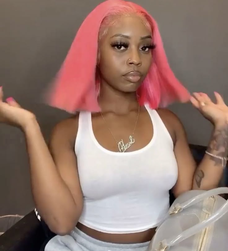 #pinkhair #wigs #wiginstall #wighairstyles #haircolor #hair 