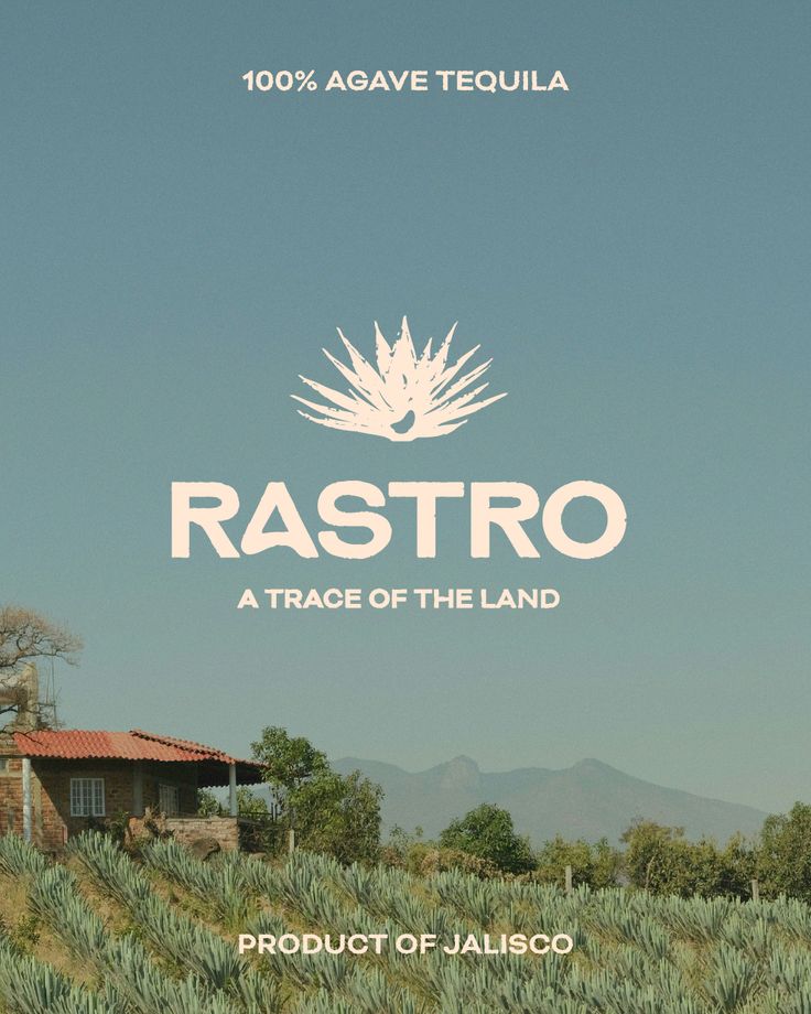 Primary logo design for Rastro - a tequila brand featuring a