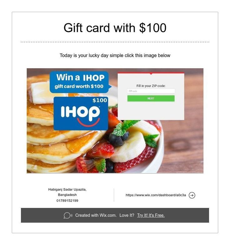 Gift card with $100