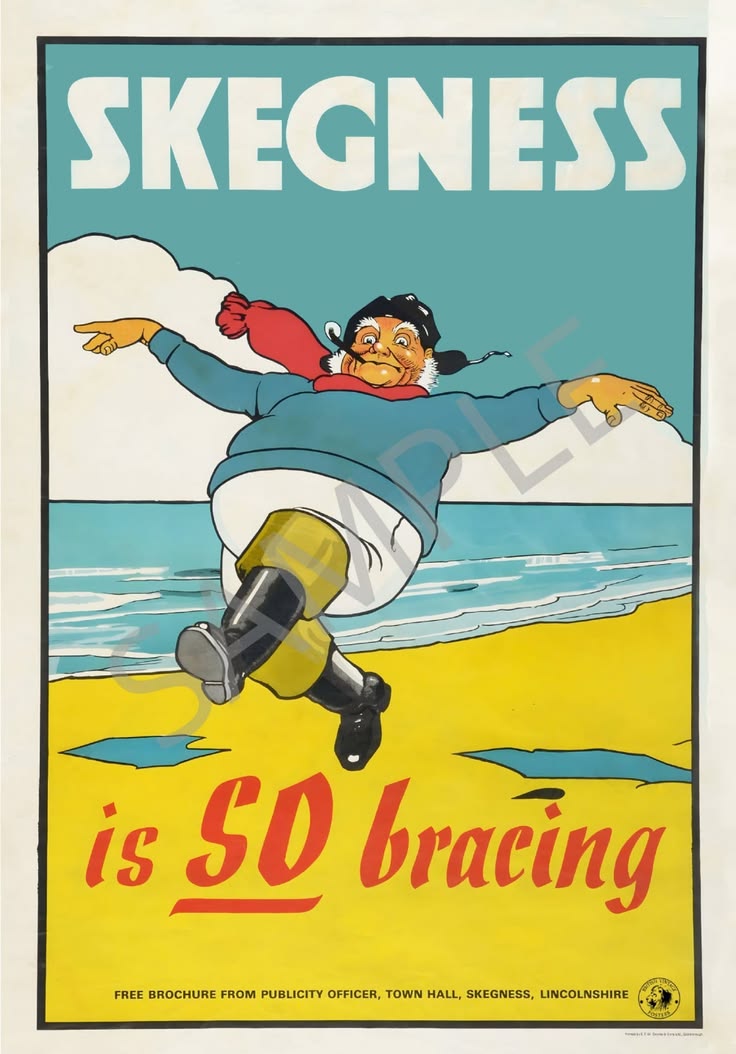 Skegness is So Bracing Vintage Poster