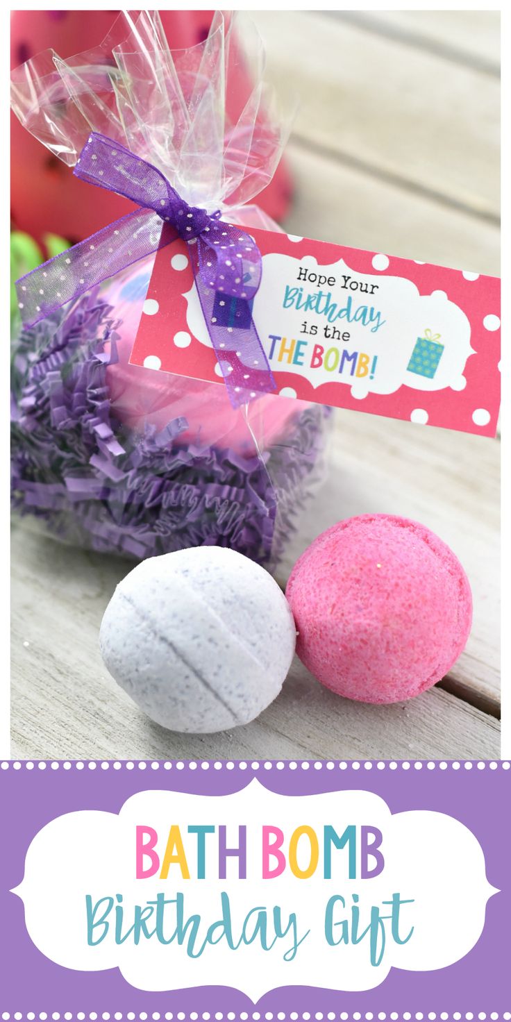 Simple Bath Bomb Birthday Gift