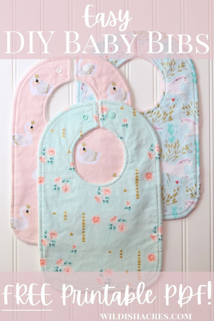 Make a sweet and practical baby bib with this free printable