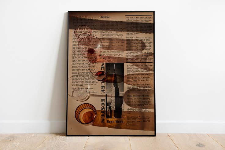 Retro Newspaper Poster, Trippy 70s Art Print (Digital Downlo