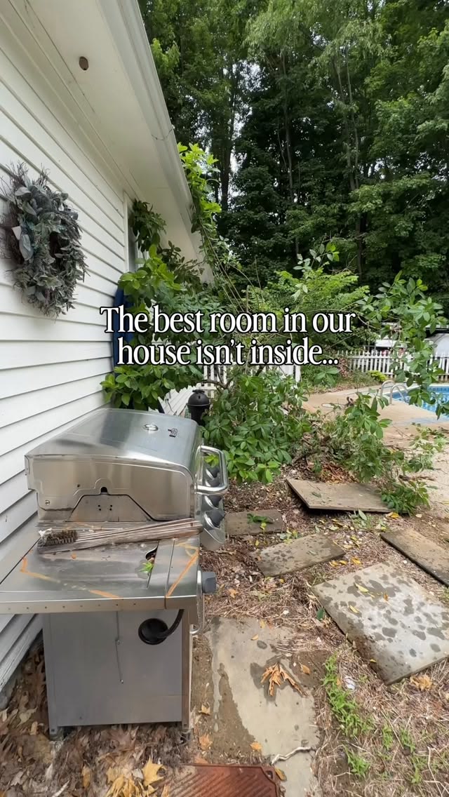 We built this DIY outdoor kitchen to use for 3 seasons and t