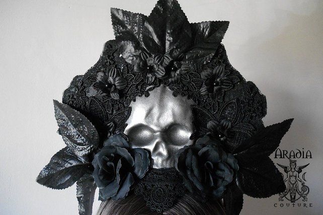 "Queen of Shadows" gothic vampire headpiece #headdress #goth