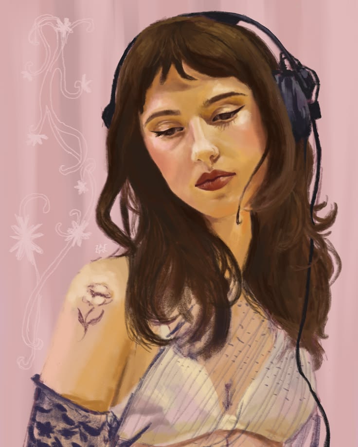 digital drawing of clairo made in procreate🌟