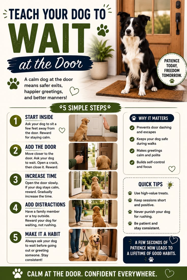 Want to stop your dog from rushing through the door? Learn h
