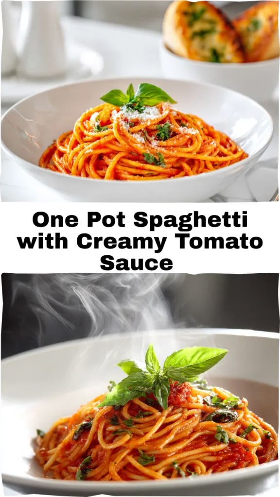 One Pot Creamy Tomato Spaghetti – The easiest rich and silky