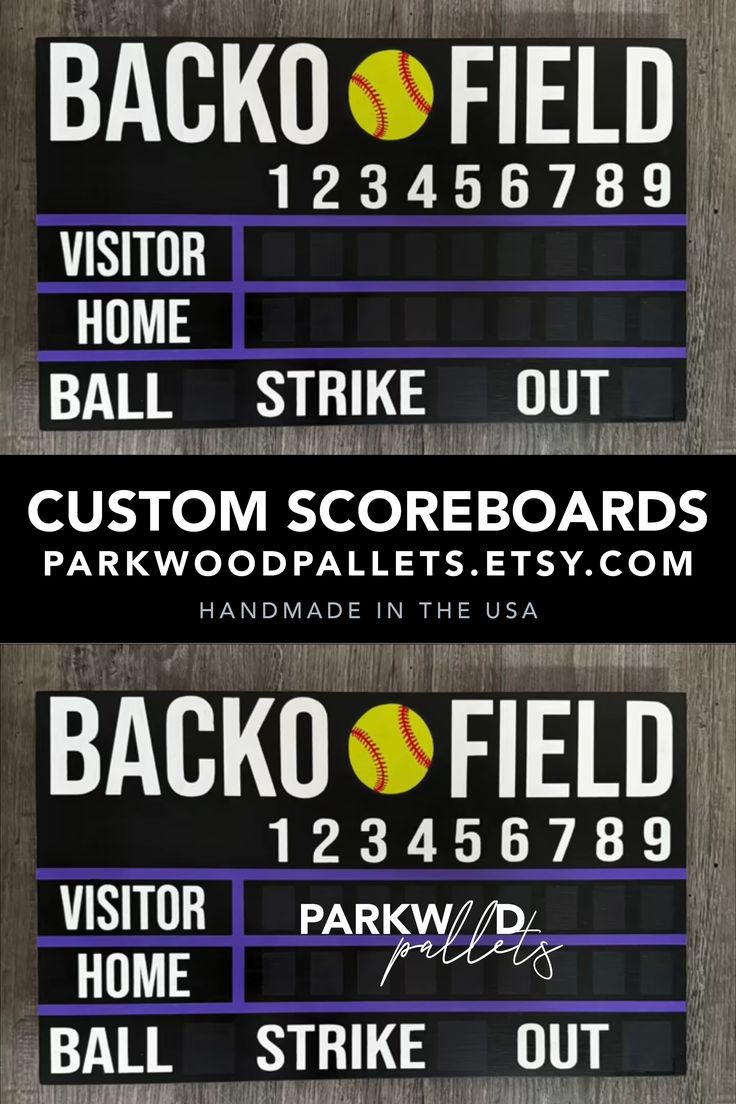These handcrafted wooden scoreboard signs will have guests r