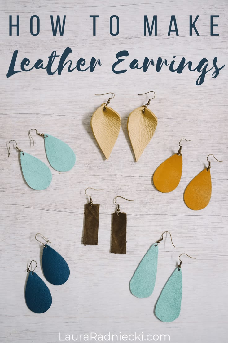 Learn how to make leather earrings in this detailed step-by-
