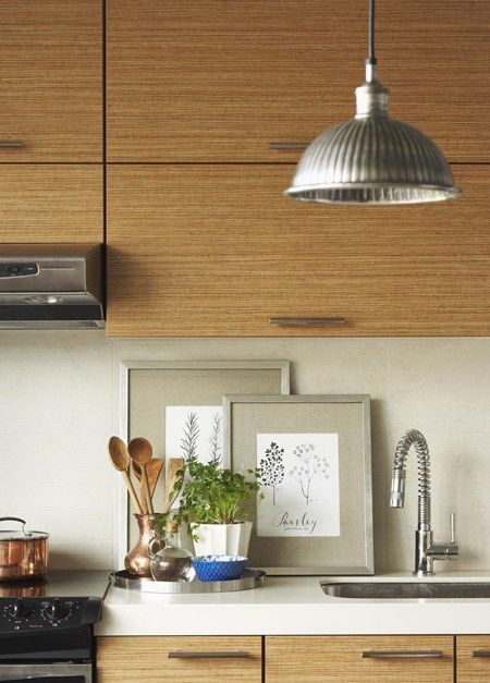 Bamboo drawer fronts + cupboard panels in a kitchen refresh