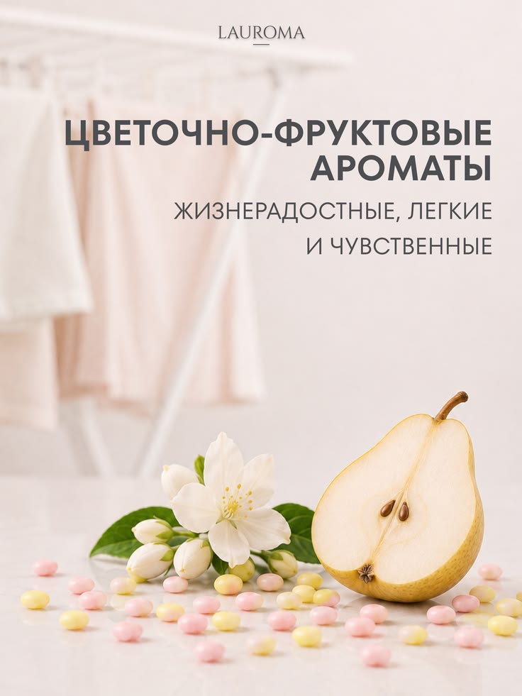 Цветы и фрукты в каждой стирке 🌸🍐

Цветочно-фруктовые аромат