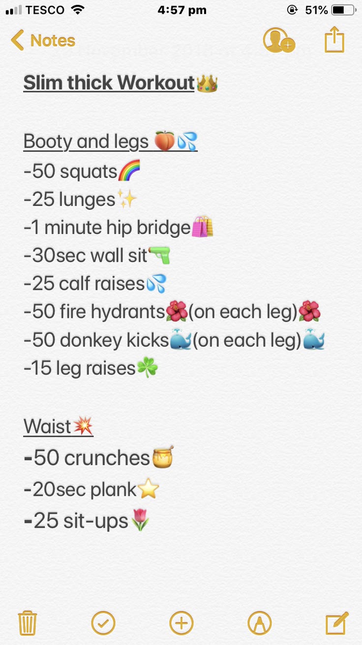 Slim thick workout